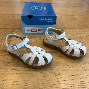Size 9.5 - Stride Rite White Summer Time Sandals
